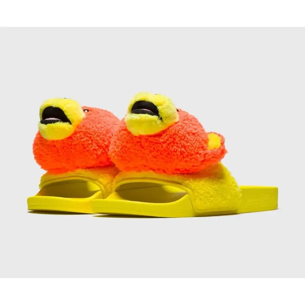 Adidas Jeremy Scott NBA Adilette Bear Yellow Lifestyle Slides Mens 8 or Womens 9